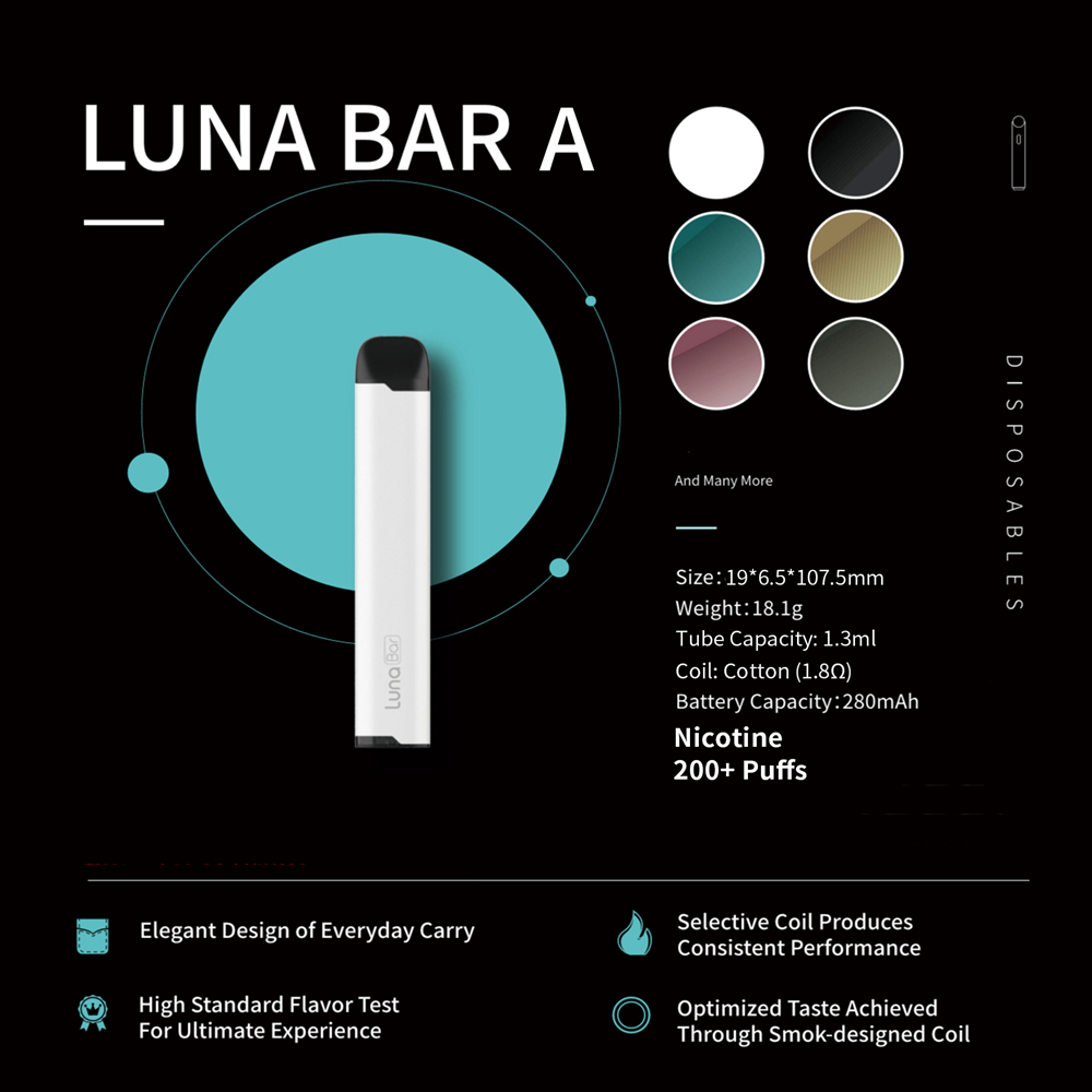 UST Hot Disposables Original Smok Luna Bar Disposable Vape Pen Customized Vs Puff Bar/Pop Bar