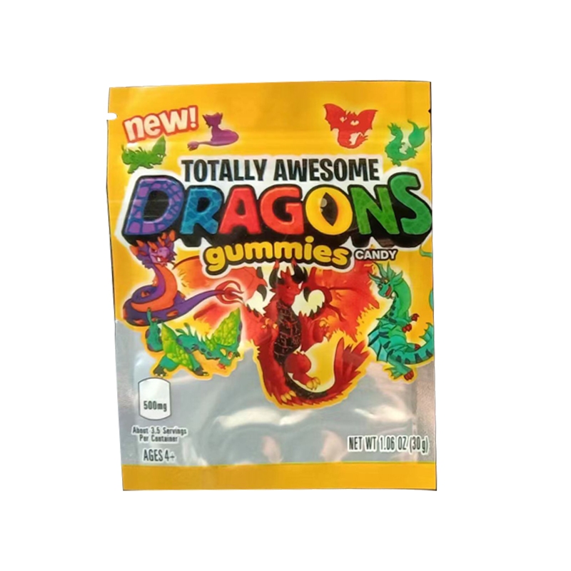 New Dragons Gummies 500mg EmptySmell Proof Plastic Mylar Bags Edibles